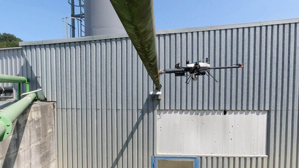 Pipe inspection with Voliro NDT drone