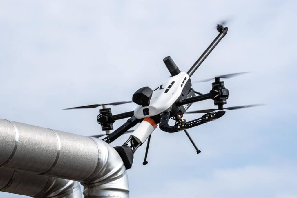 Pulse Eddy Current Aerial Sensor on Voliro T Platform